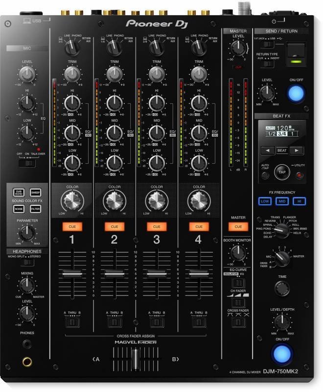 Pioneer DJ DJM-750MK2 + WALKASSE WMDJ-12TABLELTS