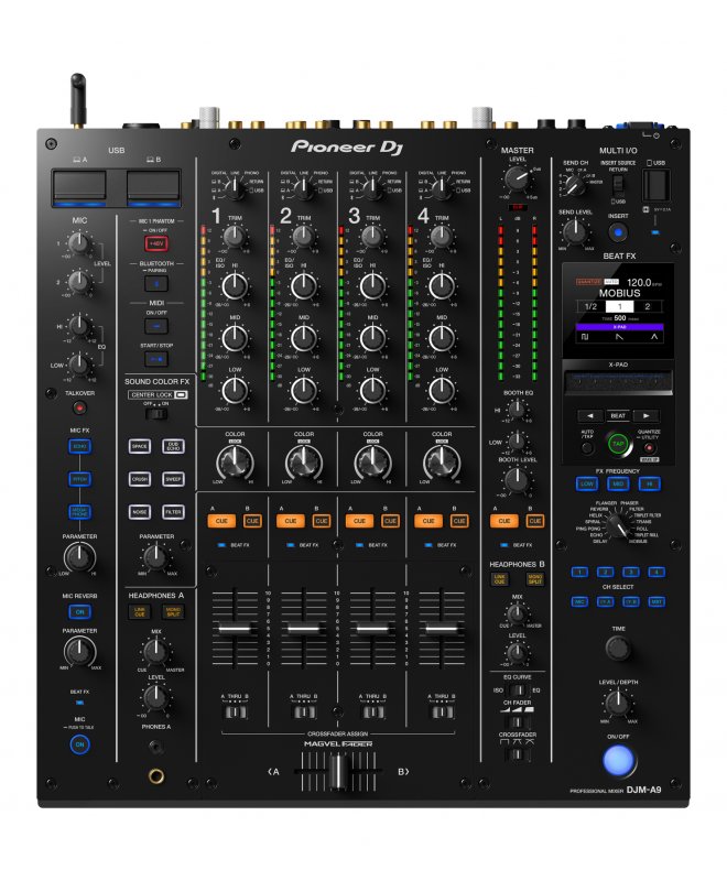 Pioneer DJ DJM-A9 + 2 x VM-80